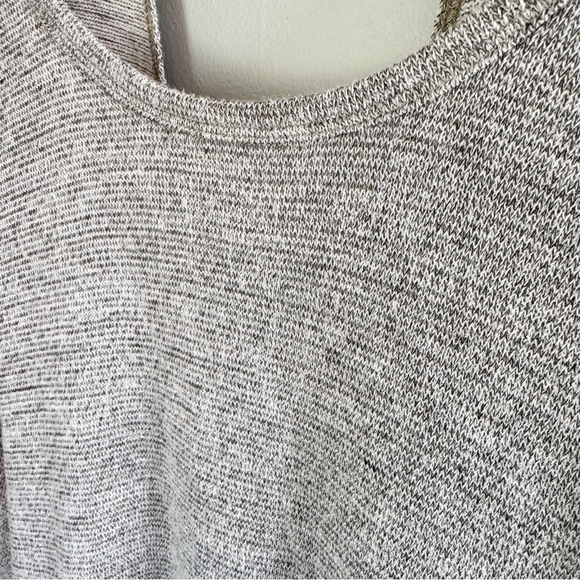Beyond Yoga Feel the Breeze Heather Gray Sparkle Open Back Sweater Sz M - Picture 4 of 12